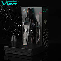 Тример VGR 2 в 1 V-603, 2 насадки (для носа та волосся), IPX5, фото 5