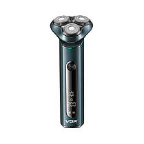 Електробритва VGR V-310, роторна, IPX7, LED display, фото 2