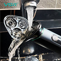 Електробритва VGR V-310, роторна, IPX7, LED display, фото 4