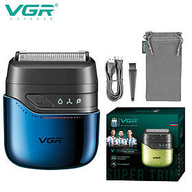 Електробритва VGR V-364 BLUE шейвер, подвійне лезо, IPX7