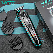 Тример VGR V-075 з регулятором висоти, 4 насадки, LED display, фото 2