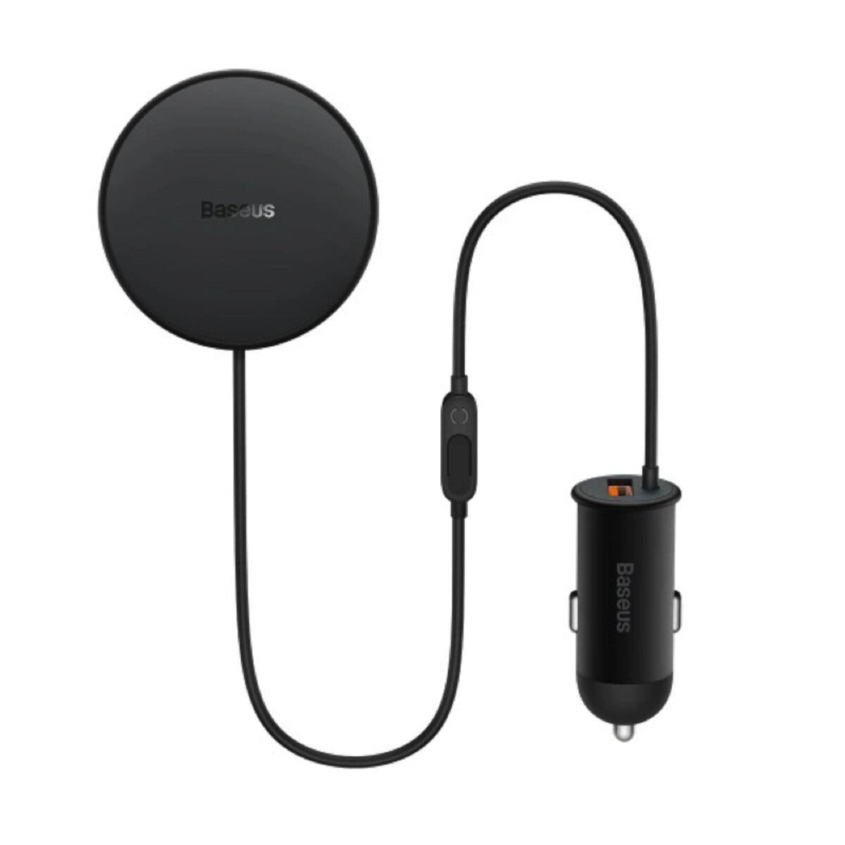 Автотримач для телефона з БЗП Basues CW01 Magnetic Wireless Charging Car Mount 40W Claw Edition Cluster Black
