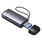 Кардридер Baseus Lite Series USB-A  to SD/TF Card Reader  Grey, фото 6