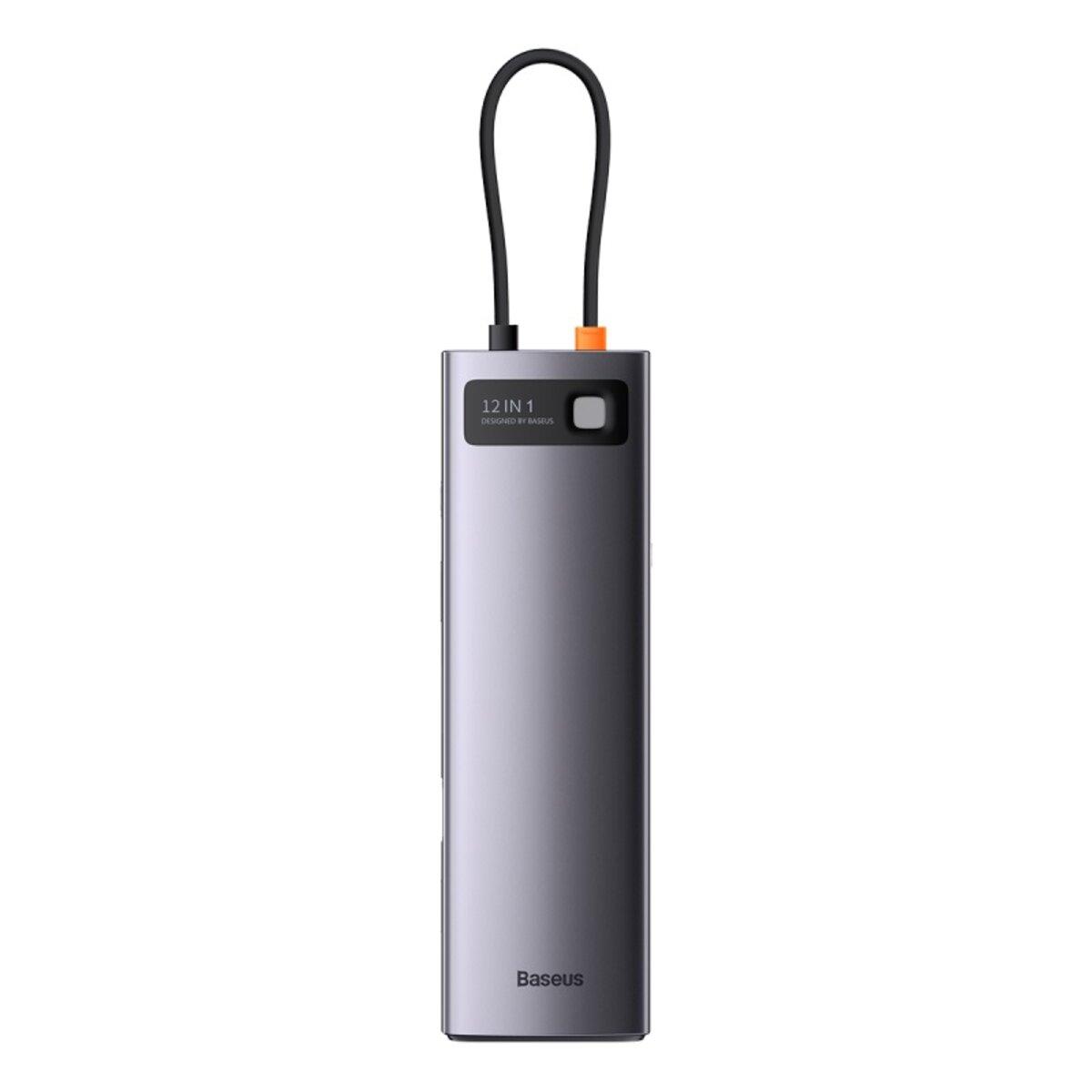 USB-хаб Baseus Metal Gleam Series 12-in-1 Multifunctional Type-C HUB Docking Station Gray