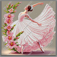 Схема під вишивку бісером "Дівчина гладіолус"