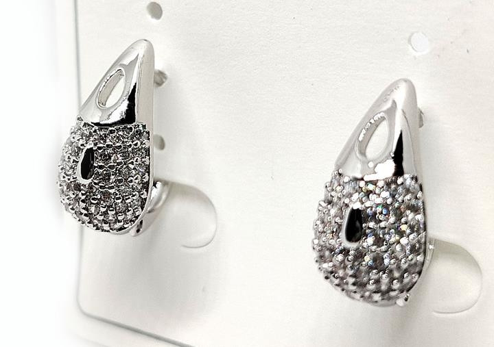 Сережки жіночі стрази, фото 1