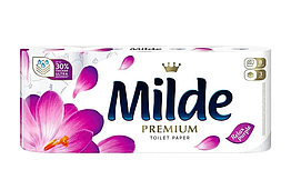 Туалетний папір 3-х шаровий Milde Premium Relax 8 шт