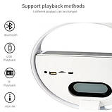 Акумуляторний нічник-Bluetooth колонка з годинником, швидким заряджанням і RGB-підсвіткою G5 Нічник-колонка, фото 5