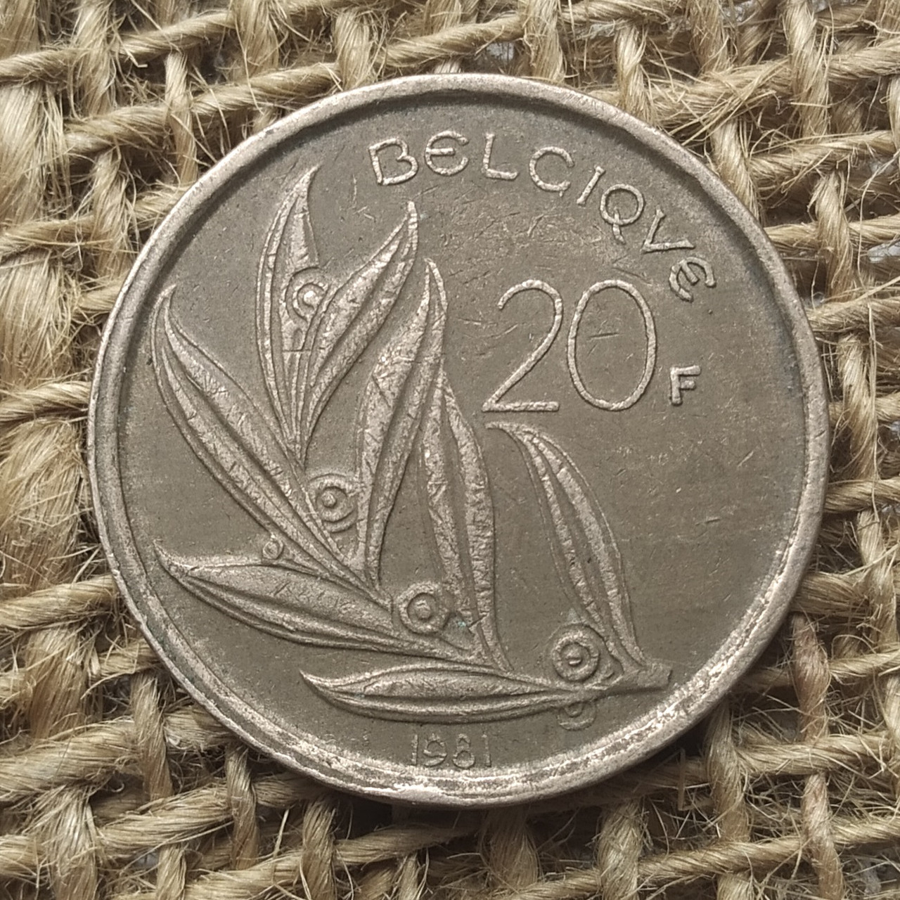 20 франкiв 1981 року. Бельгiя