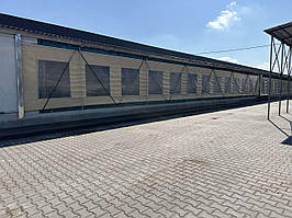 Штори, накриття, завіси з ПВХ тканини на конструкції, ангори, склади, ферми