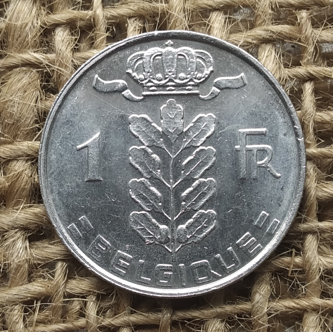 1 франк 1980 року. Бельгiя