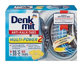 Таблетки для пральних машин від накипу антикальк Denk Mit Antikalk tabs 60 шт