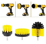 Набір із 5 щіток на шуруповерт дриль для чистки, прибирання автомобіля, фото 4