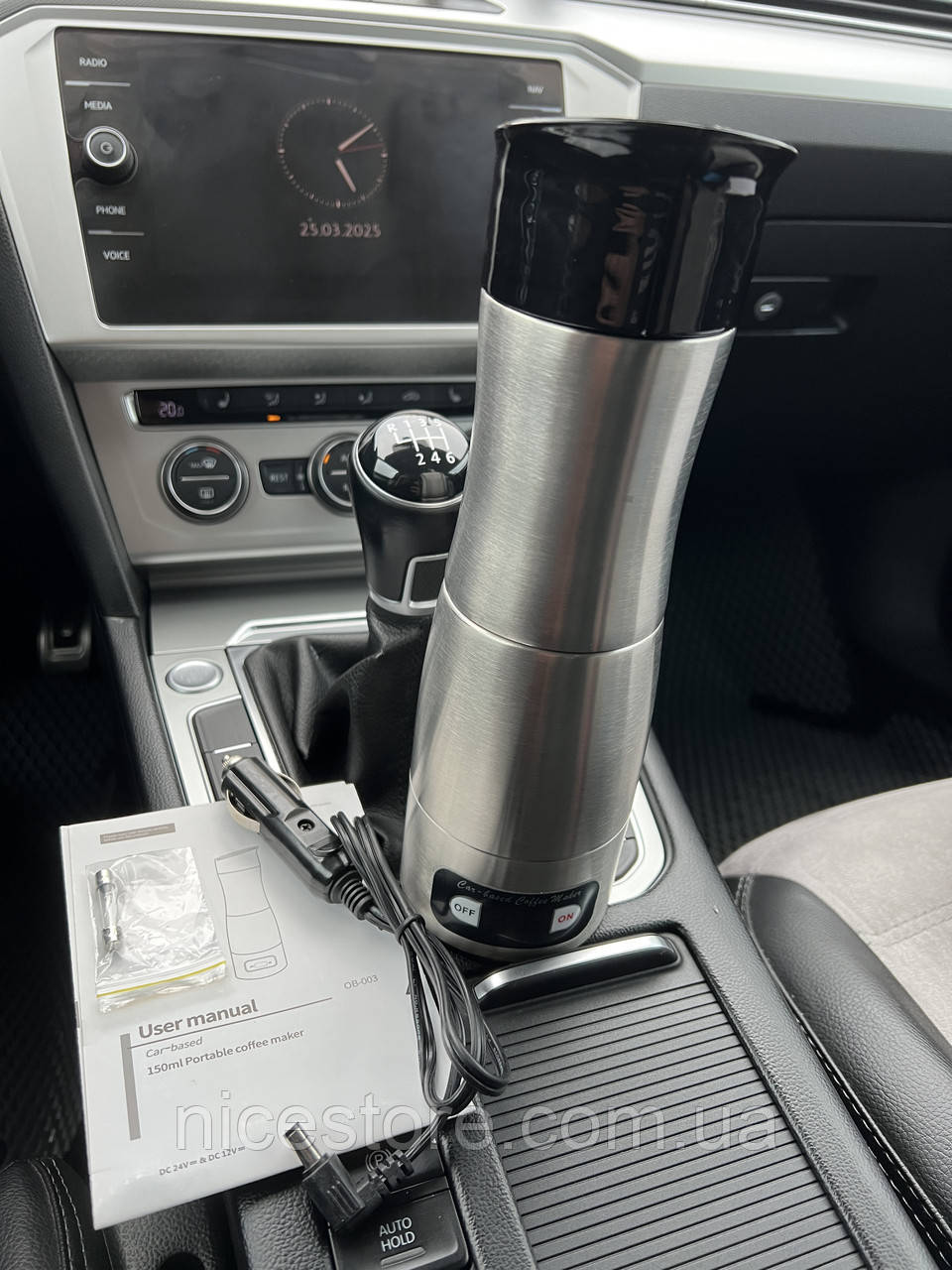 Автомобільна вакуумна кавоварка Oushiba Espresso 12/24V вольт від прикурювача в автомобіль для дальнобійника у вантажівку