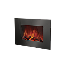 Електрокамін настінний Electrolux EFP/W-1250ULS з обігрівом, прямим склом, реалістичним ефектом полумʼя, зі звуком, дровами та