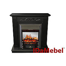 Камінокомплект IDaMebel Elaine темний шоколад Fobos Black
