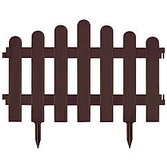 Садовий паркан декоративний 39.5х27 см коричневий 1 шт