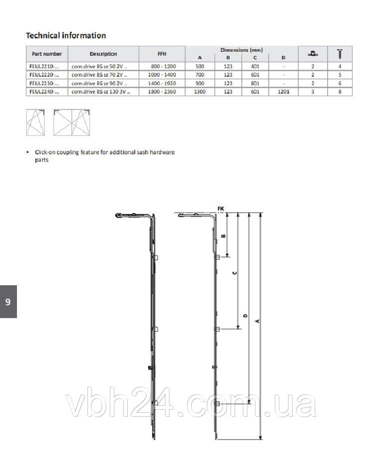 Передача кутова VSU/BS GR.90 2V 1201-1600мм