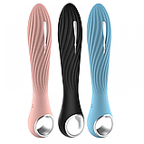 Вібратор з електростимуляцією 21 см, Силіконовий електростимулятор для точки G та ерогенних зон, Інтимні іграш, фото 5