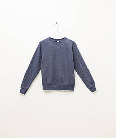 Темно-Синій Меланж світшот жіночий оверсайз Classic raglan sweat Fruit of the Loom