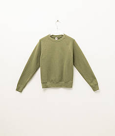Оливковий світшот жіночий оверсайз Classic raglan sweat Fruit of the Loom