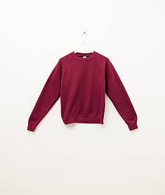 Бордовий світшот жіночий оверсайз Classic raglan sweat Fruit of the Loom