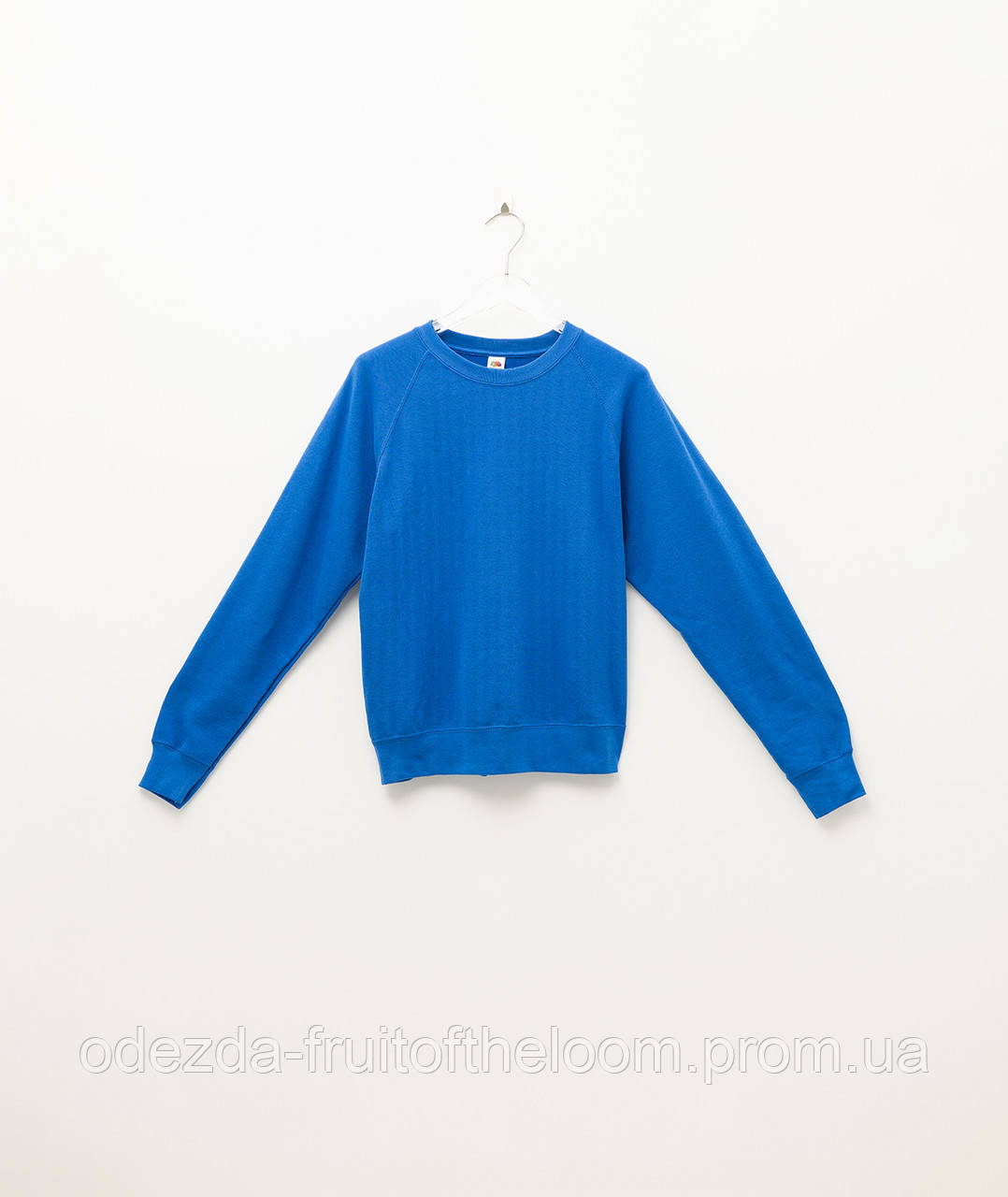 Яскраво-Синій світшот жіночий оверсайз Classic raglan sweat Fruit of the Loom