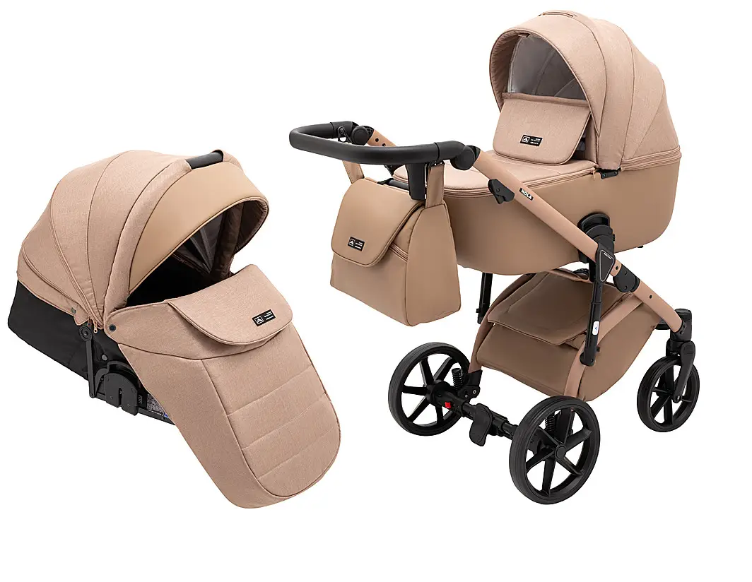 Коляска 2 в 1 Adamex Nola Natura 5 camel бежева