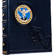 Книга "Мислення розвідника" у шкіряній палітурці в наборі з кульковою ручкою TENSO "Військова розвідка України", фото 6