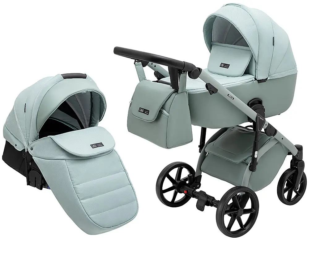 Коляска 2 в 1 Adamex Nola Natura 8 mint зелена