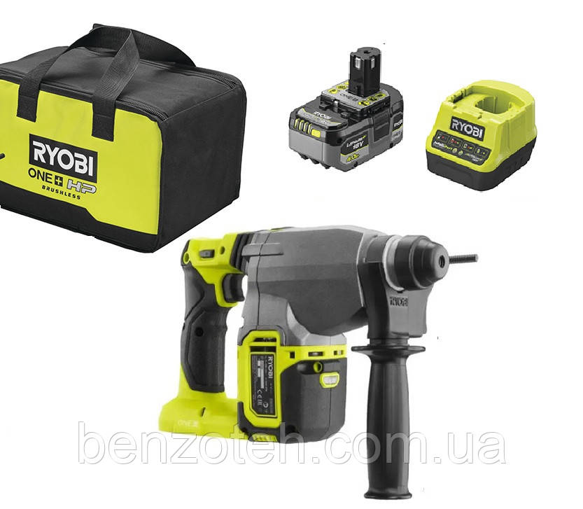 Перфоратор акумуляторний Ryobi RSDS18X-1C40S (безщітковий, АКБ 18 В/4 Ач, SDS-Plus)