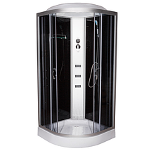 Душовий бокс Vivia Glory 61 R 90х90х215 см на низькому піддоні з гідромасажем тоноване скло, фото 4