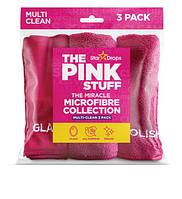 Набір серветок з мікрофібри для чищення різних поверхонь The Pink Stuff, 3 шт