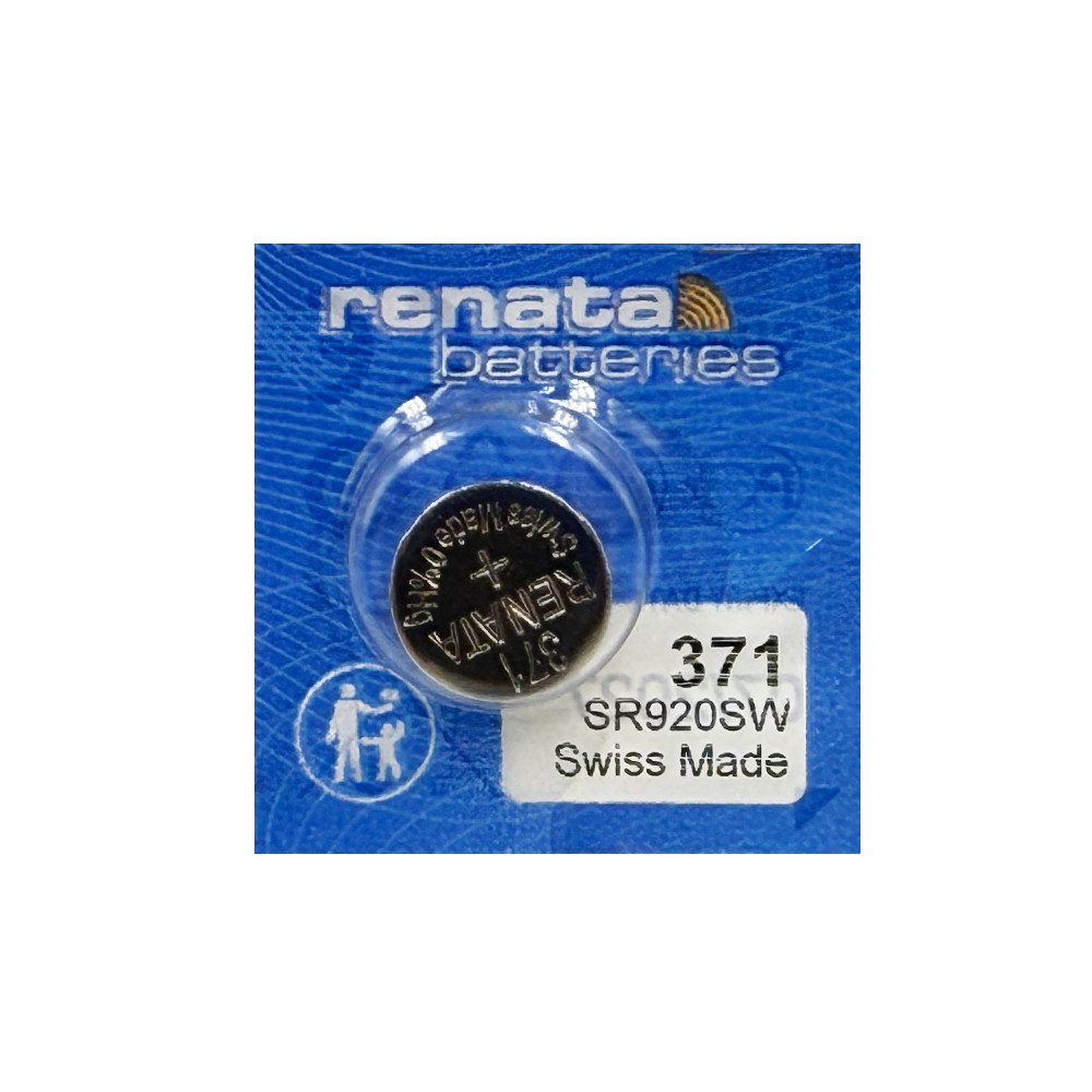 Годинникова батарейка 371 / SR 920 SW / AG6 Renata Silver Oxide (1.55v) 1шт.