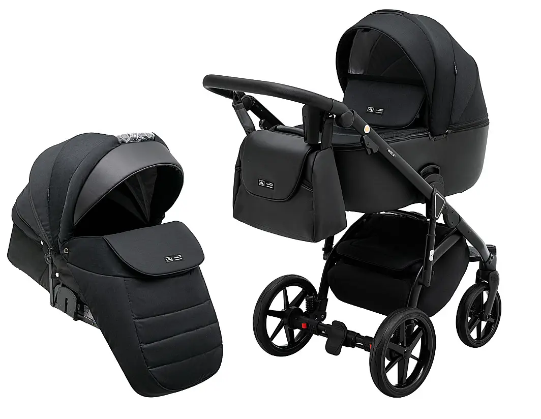 Коляска 2 в 1 Adamex Nola PS-1 чорна