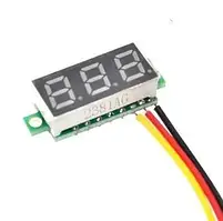 Вольтметр цифровий DC 0- 30V з LED-індикатором 0.36 дюйма (ЗЕЛЕНИЙ), три провода