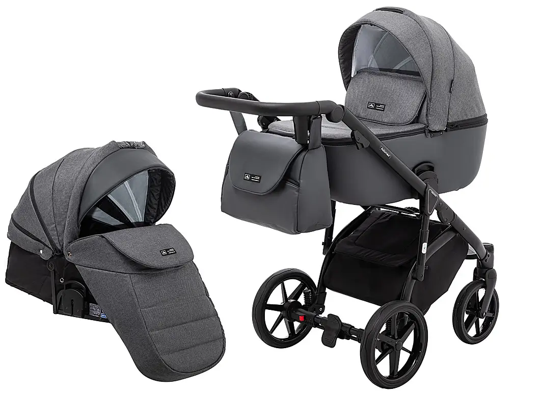 Коляска 2 в 1 Adamex Nola PS-58 графіт