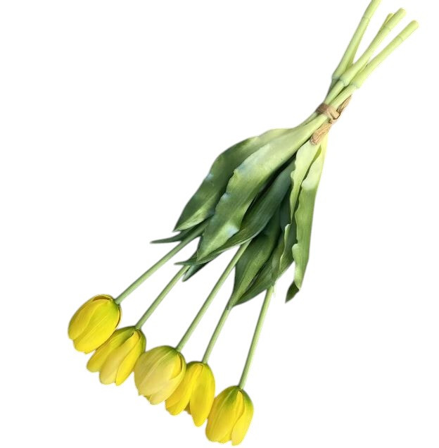 Декоративні квіти Тюльпан 37 см 5 штук латекс, фото 1