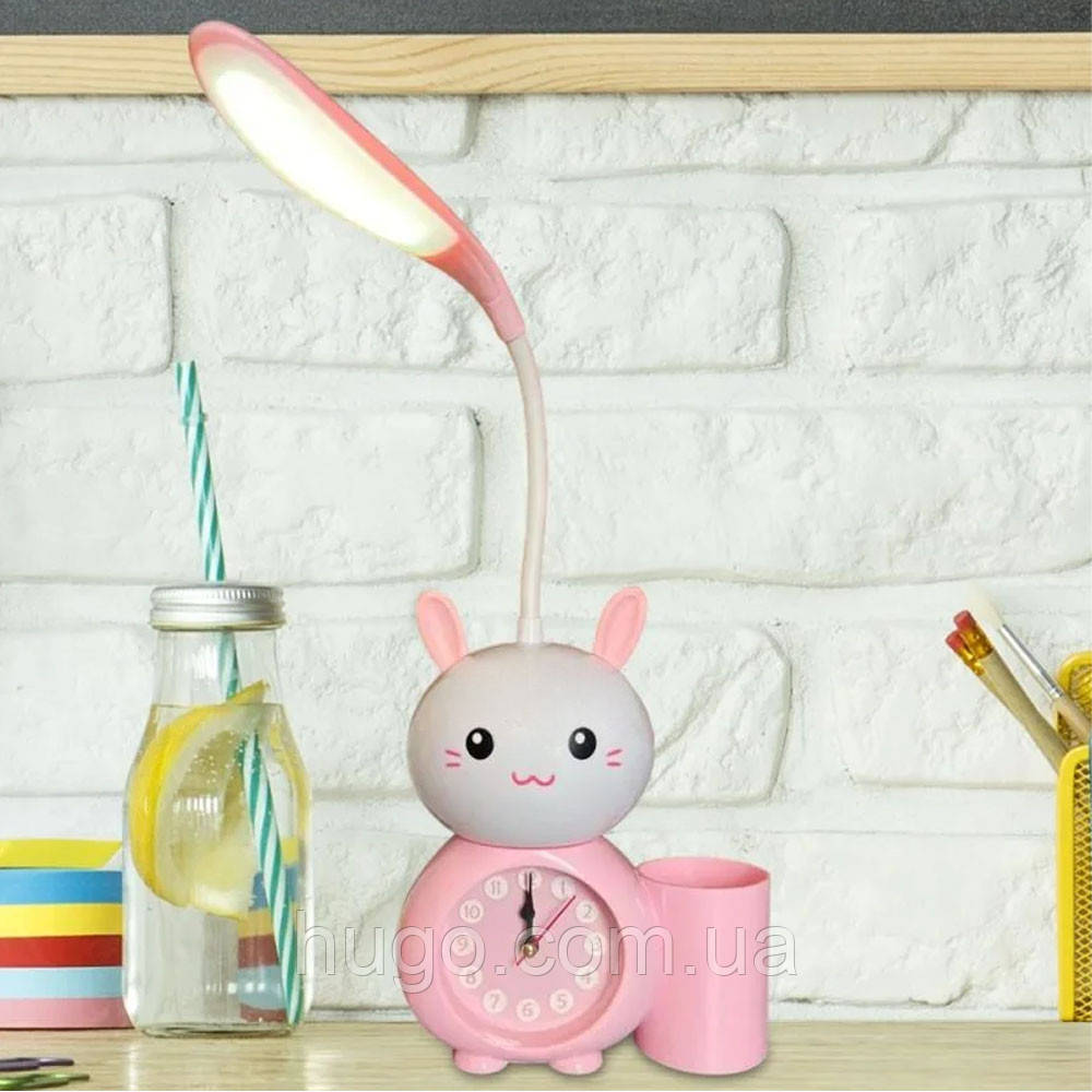 Дитячий нічник-лампа 3в1 (годинник + світильник + органайзер) Alarm clock XL-800 / Настільна лампа