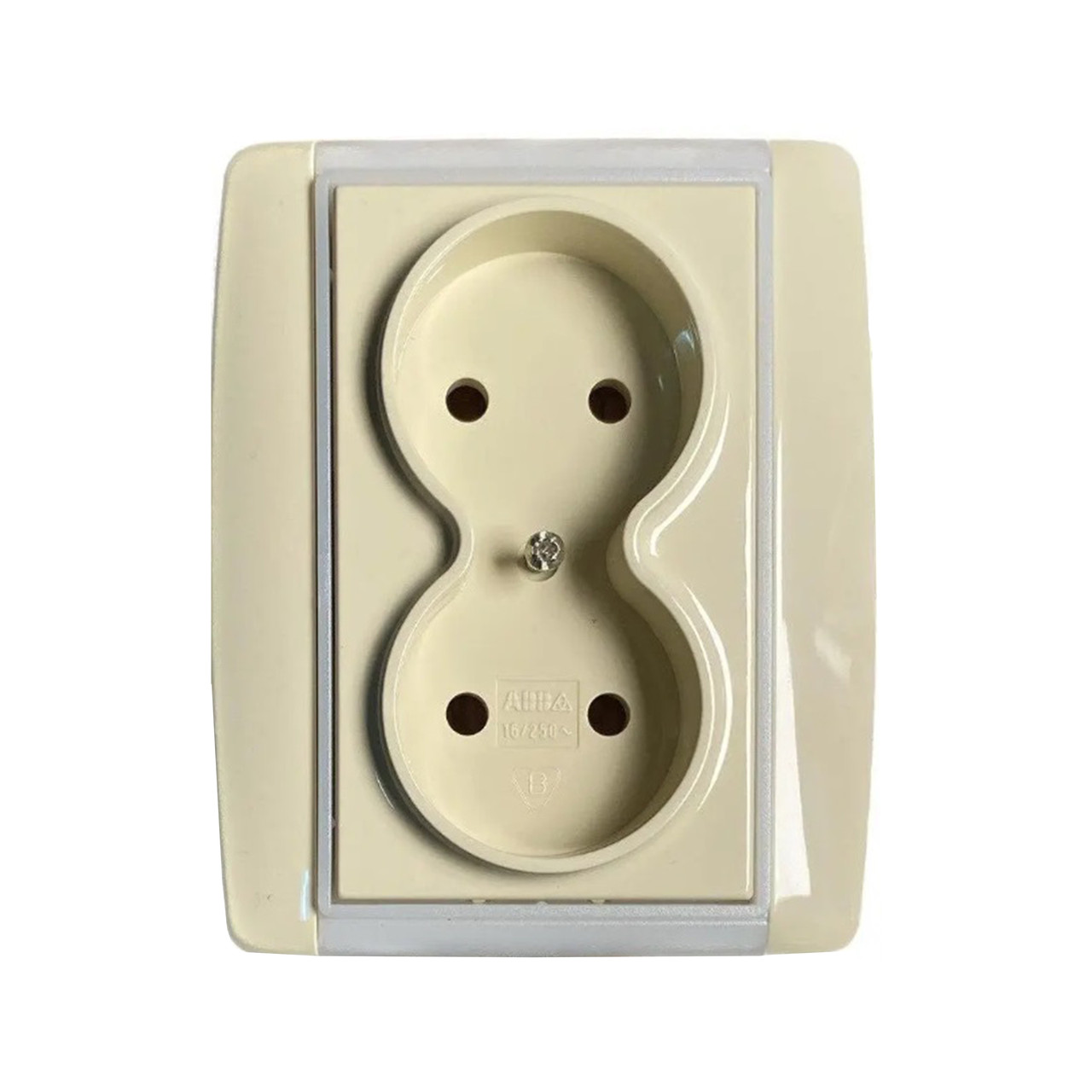 Розетка без заземлення 2-а ABB Element 5512E-C01469 21 слонова кістка