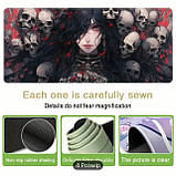 Килимок для миші з дизайном містичної дівчини з черепами , розмір 60/30, фото 2