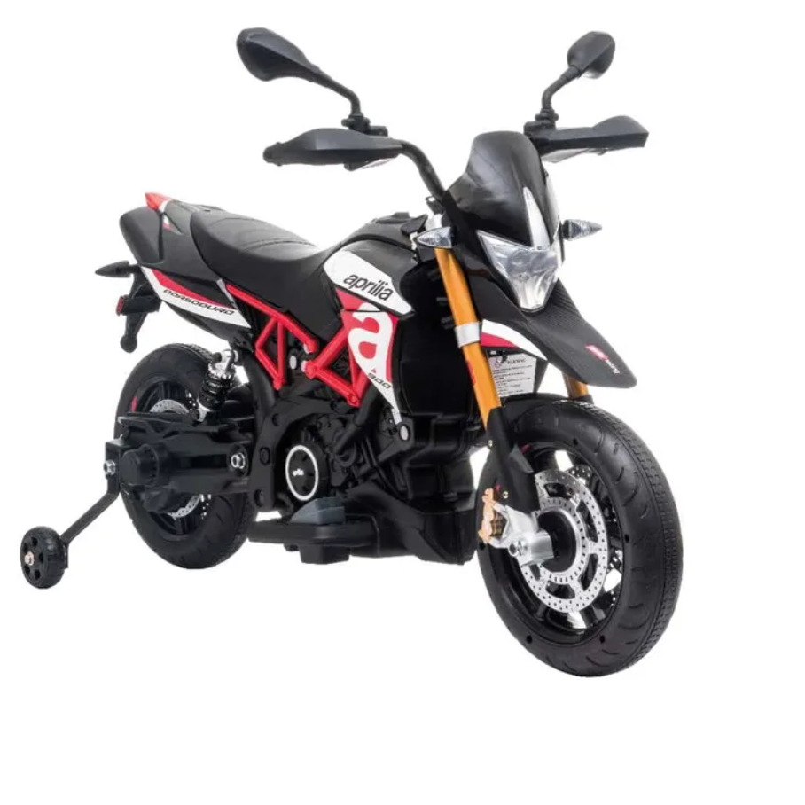 Акумуляторний мотоцикл для дітей APRILIA DORSODURO 900, дитячий мотоцикл 3-8 років, дитячий мотоцикл до 30 кг