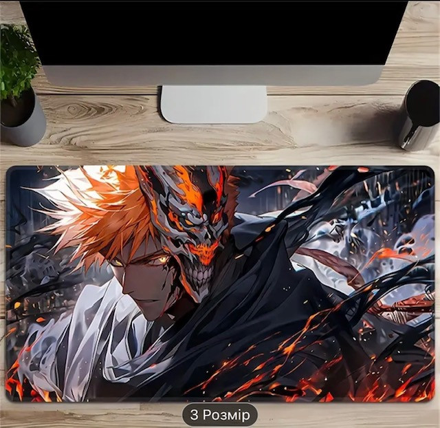 Килимок для миші з дизайном аніме хлопця з монстром , розмір 80/40, фото 1