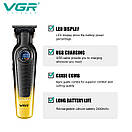 Тример VGR V-996 YELLOW, 4 насадки, LED display, фото 2