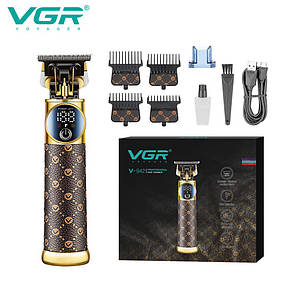Тример VGR V-942 BROWN, 4 насадки, LED display