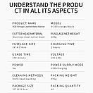 Тример VGR V-263 ORANGE, 4 насадки, LED display AuraHome, фото 7