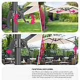 Сонцезахисна парасолька + захисний чохол Daria, бежевий колір, фото 9