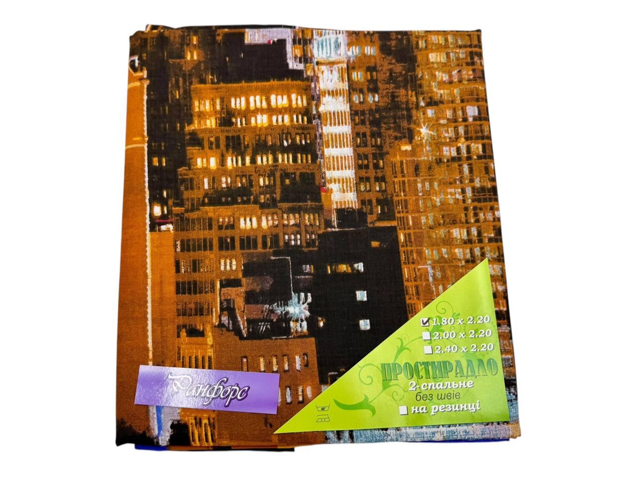 Простирадло "Night city" | 180х220 см Ранфорс, фото 1