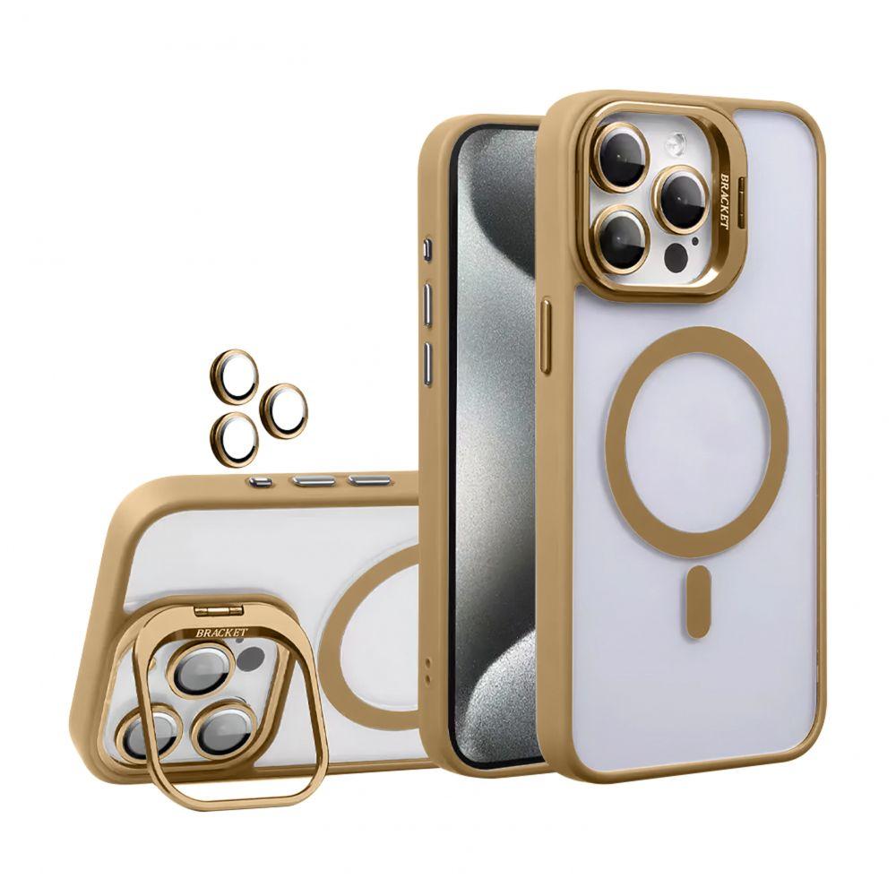 Чохол з підставкою U1 Magsafe Case для Apple iPhone 14 Pro Max Gold Brown