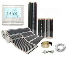 Електрична тепла підлога Felix 8.0 м2/1760 Вт із терморегулятором — інфрачервона плівка під лінолеум